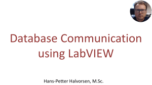 Database Communication in LabVIEW
