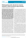 Global warming under old and new scenarios using IPCC climate