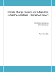 Workshop Report - Ontario Centre for Climate Impacts and