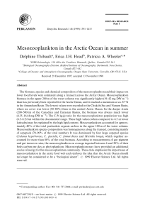 Mesozooplankton in the Arctic Ocean in summer