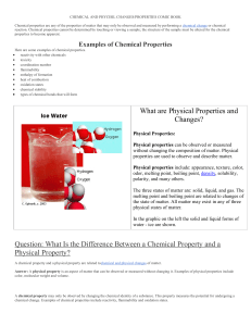 What are Physical Properties and Changes? - Mamanakis