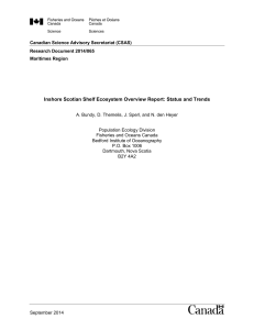 Inshore Scotian Shelf Ecosystem Overview Report