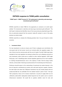 ENTSOG response to THINK public consultation