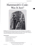 Hammurabi Mini-Q Hammur*i`s Code