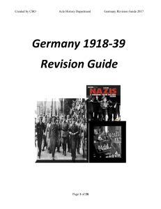 GCSE History - Germany Revision Guide 2017