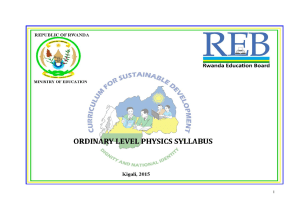 Physics - Rwanda Education Board