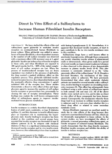 Direct In Vitro Effect of a Sulfonylurea to Increase Human Fibroblast