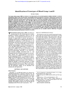 Identification of Genotypes of Blood Group A and B
