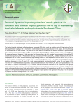 Seasonal dynamics in photosynthesis of woody