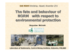 The fate and behaviour of NORM with respect to - EAN-NORM