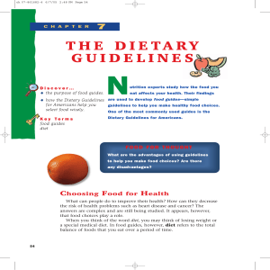 THE DIETARY GUIDELINES