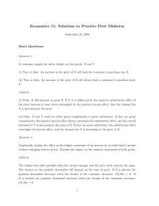 Economics 11: Solutions to Practice First Midterm
