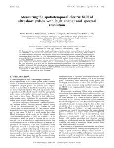 Measuring the spatiotemporal electric field of