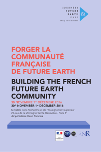 forger la communauté française de future earth building the french
