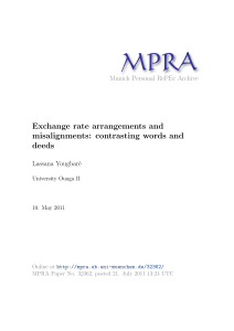 Exchange rate arrangements and misalignments: contrasting words