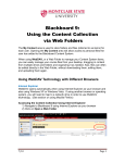Blackboard 9: Using the Content Collection via Web Folders