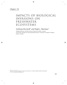 IMPACTS OF BIOLOGICAL INVASIONS ON FRESHWATER