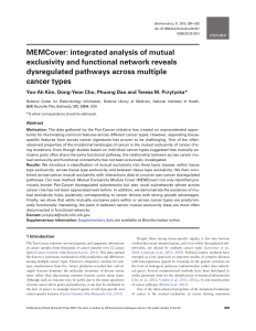 MEMCover: integrated analysis of mutual exclusivity and functional