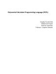 Polynomial Calculator Programming Language (PCPL)
