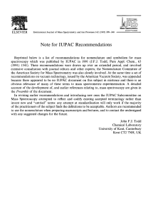 Note for IUPAC Recommendations
