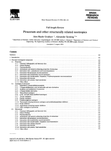 Piracetam and other structurally related nootropics