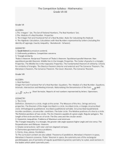 The Competition Syllabus - Mathematics Grade VII-XII