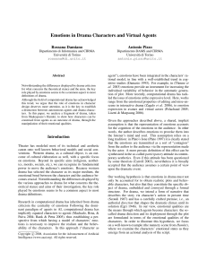 Emotions in Drama Characters and Virtual Agents