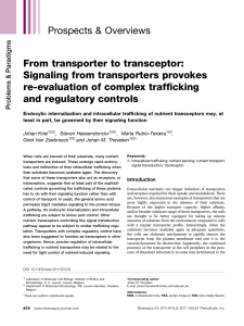 From transporter to transceptor