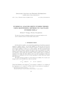 Numerical analysis meets number theory