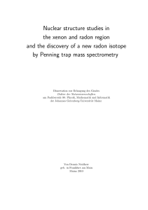 Nuclear structure studies in the xenon and radon