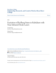 Excitation of Rydberg states in rubidium with near infrared diode lasers