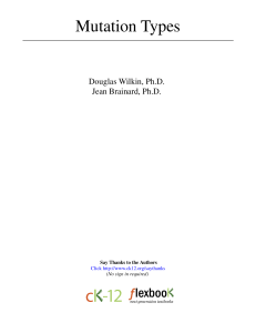 Mutation Types - CK