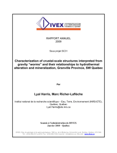 Characterization of crustal-scale structures interpreted from