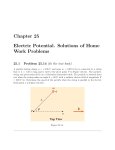 Chapter 25 Electric Potential. Solutions of Home Work
