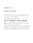 Chapter 10 Nuclear Properties