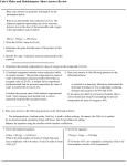 Unit 6 Moles and Stoichiometry Short Answer Review