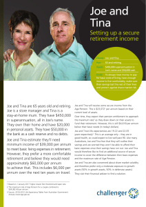 Setting up a secure retirement income