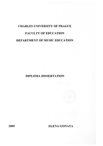 charles university of prague faculty of education department of music