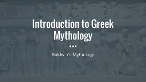 Introduction to Greek Mythology