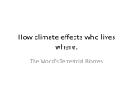 How climate effects who lives where.