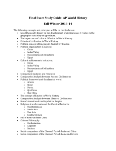Final Exam Study Guide: AP World History Fall-Winter 2013-14