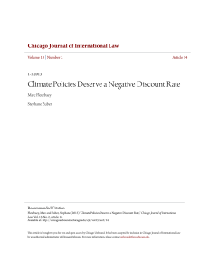 Climate Policies Deserve a Negative Discount Rate