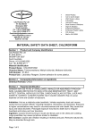 material safety data sheet, chloroform