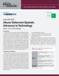 Abuse-Deterrent Opioids: Advances in Technology (Part 1 of a 3