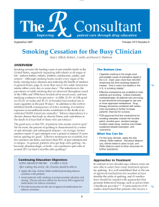 Smoking Cessation for the Busy Clinician