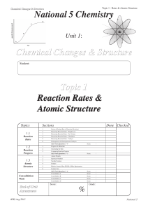 Topic 1 - Chemistry Teaching Resources