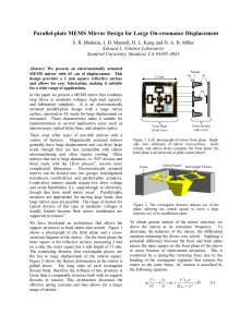 Parallel-plate MEMS Mirror Design for Large On