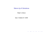 Warm-Up 6 Solutions