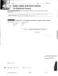 Study Guide and Intervention The Distributive Property