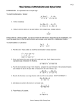 fractional expressions and equations
